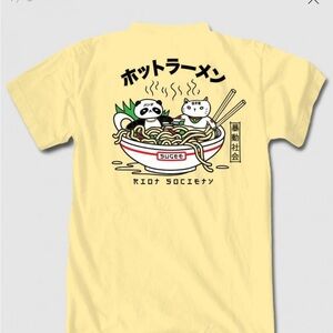 Riot Society Yellow Kids T-Shirt with Panda Design Unisex